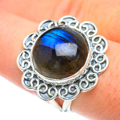 Labradorite Rings handcrafted by Ana Silver Co - RING57057