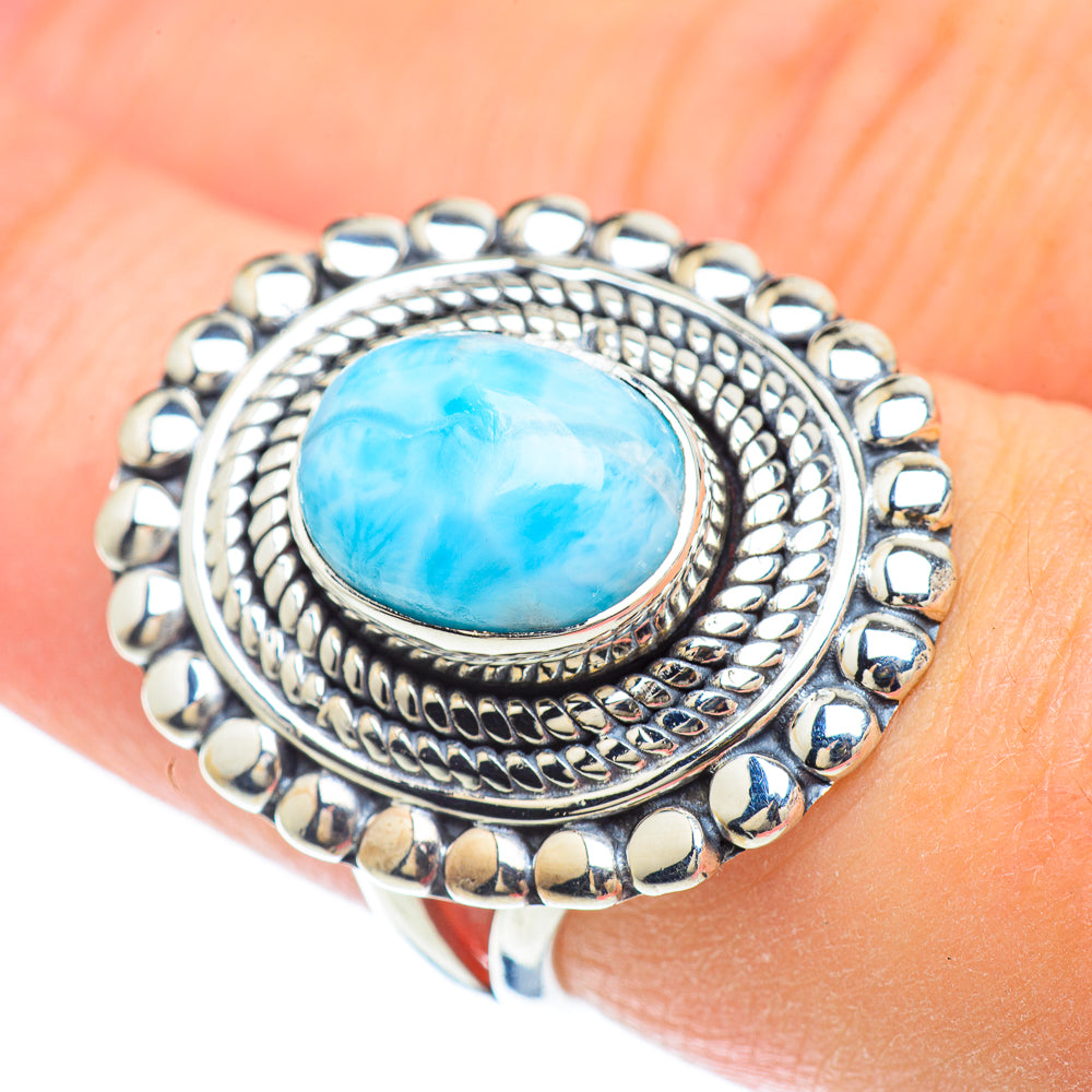 Larimar Rings handcrafted by Ana Silver Co - RING57060