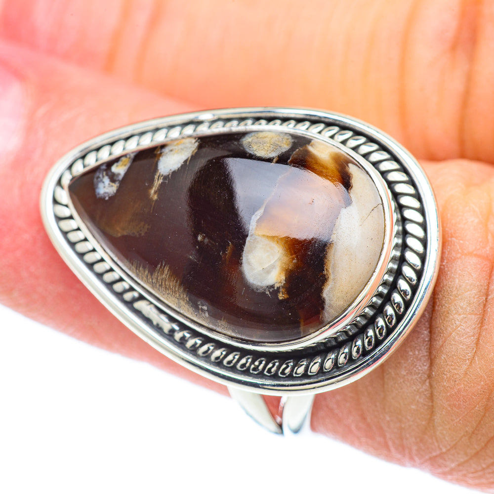 Peanut Wood Jasper Rings handcrafted by Ana Silver Co - RING57066