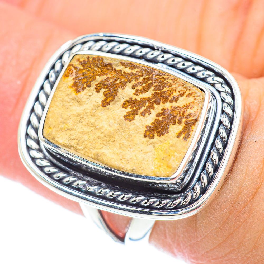 Germany Psilomelane Dendrite Rings handcrafted by Ana Silver Co - RING57067