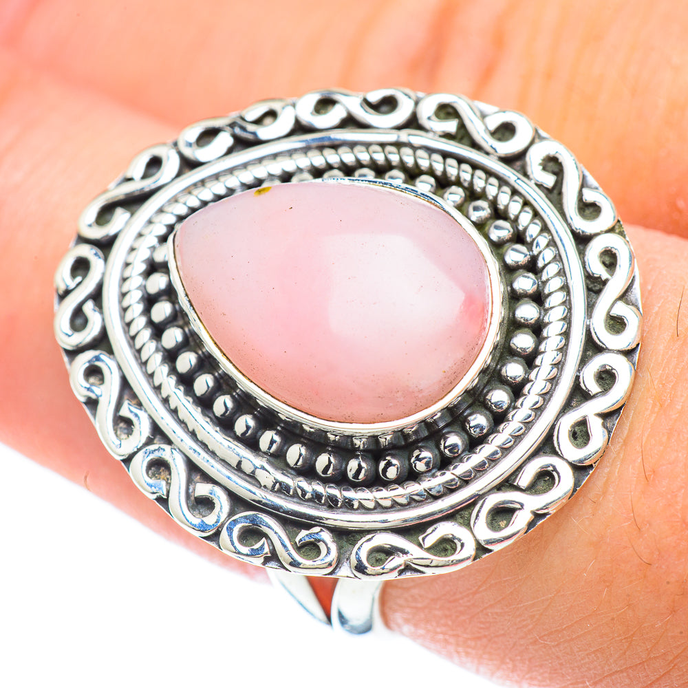 Pink Opal Rings handcrafted by Ana Silver Co - RING57071