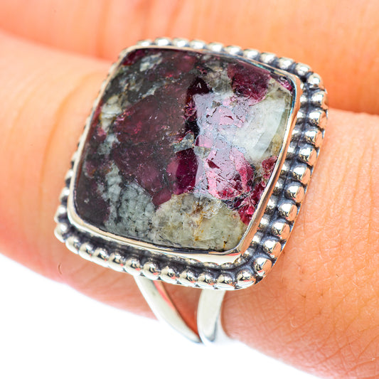 Russian Eudialyte Rings handcrafted by Ana Silver Co - RING57073