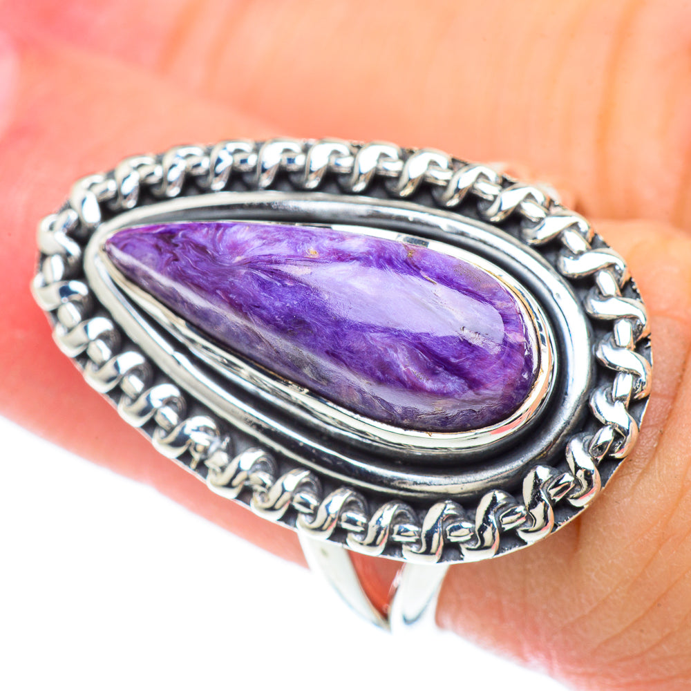 Charoite Rings handcrafted by Ana Silver Co - RING57075