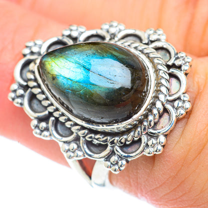 Labradorite Rings handcrafted by Ana Silver Co - RING57085