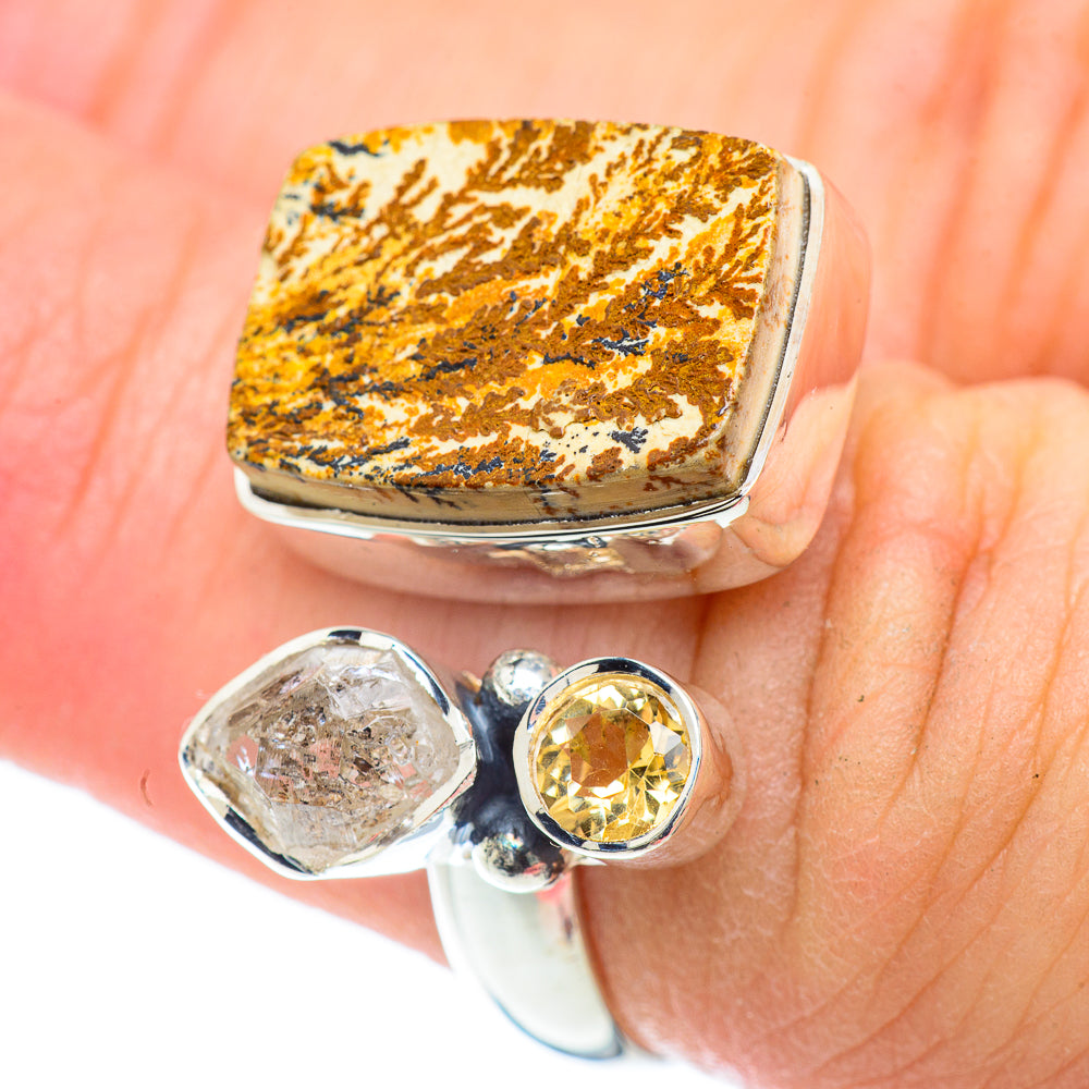 Germany Psilomelane Dendrite Rings handcrafted by Ana Silver Co - RING57095
