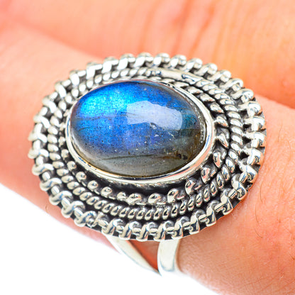 Labradorite Rings handcrafted by Ana Silver Co - RING57112