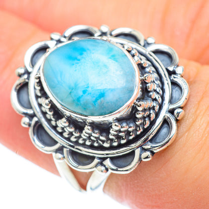 Larimar Rings handcrafted by Ana Silver Co - RING57113