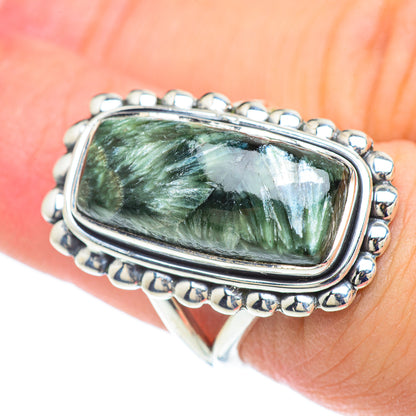 Seraphinite Rings handcrafted by Ana Silver Co - RING57116