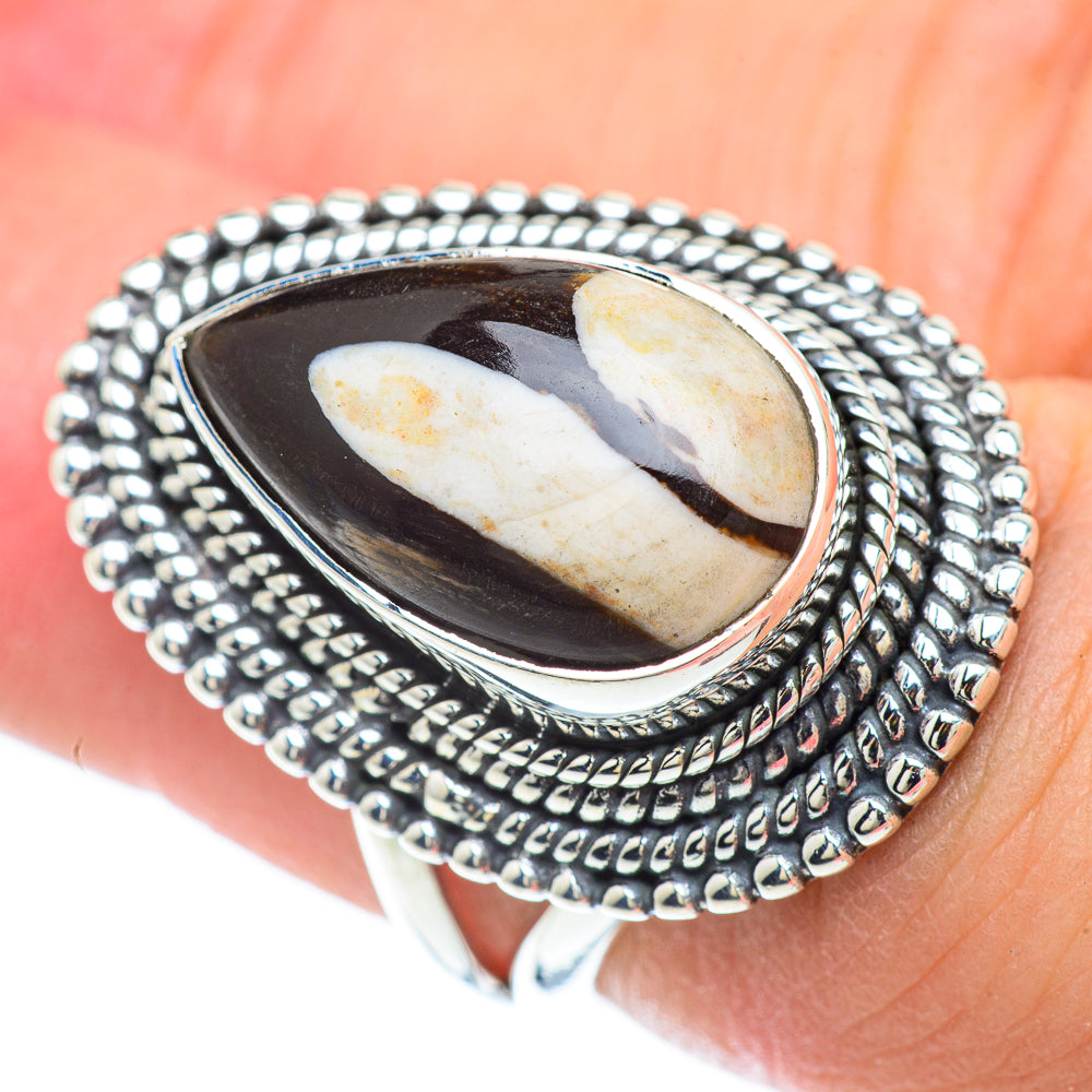 Peanut Wood Jasper Rings handcrafted by Ana Silver Co - RING57120