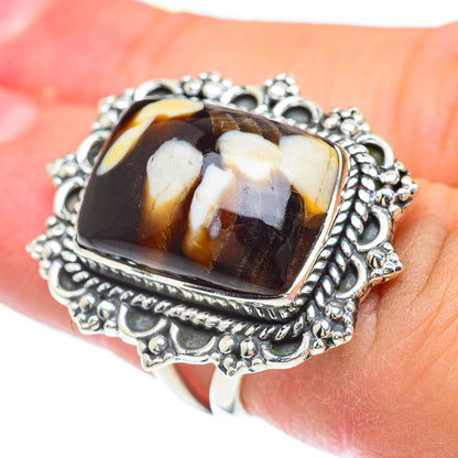 Peanut Wood Jasper Rings handcrafted by Ana Silver Co - RING57121