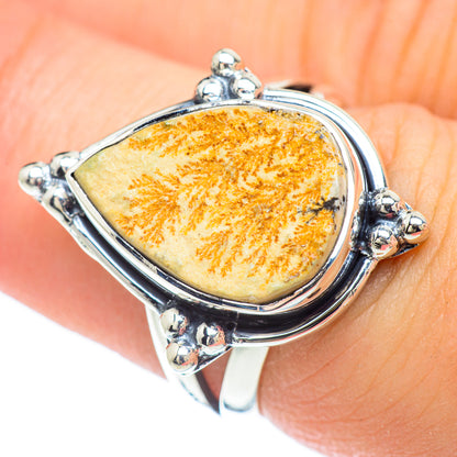 Germany Psilomelane Dendrite Rings handcrafted by Ana Silver Co - RING57122