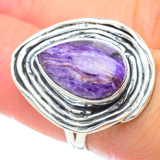 Charoite Rings handcrafted by Ana Silver Co - RING57128
