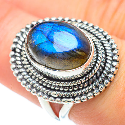 Labradorite Rings handcrafted by Ana Silver Co - RING57134