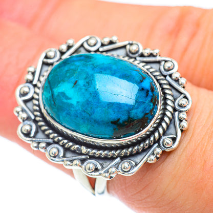 Chrysocolla Rings handcrafted by Ana Silver Co - RING57135