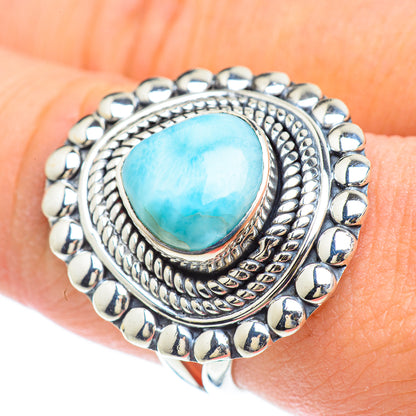Larimar Rings handcrafted by Ana Silver Co - RING57136