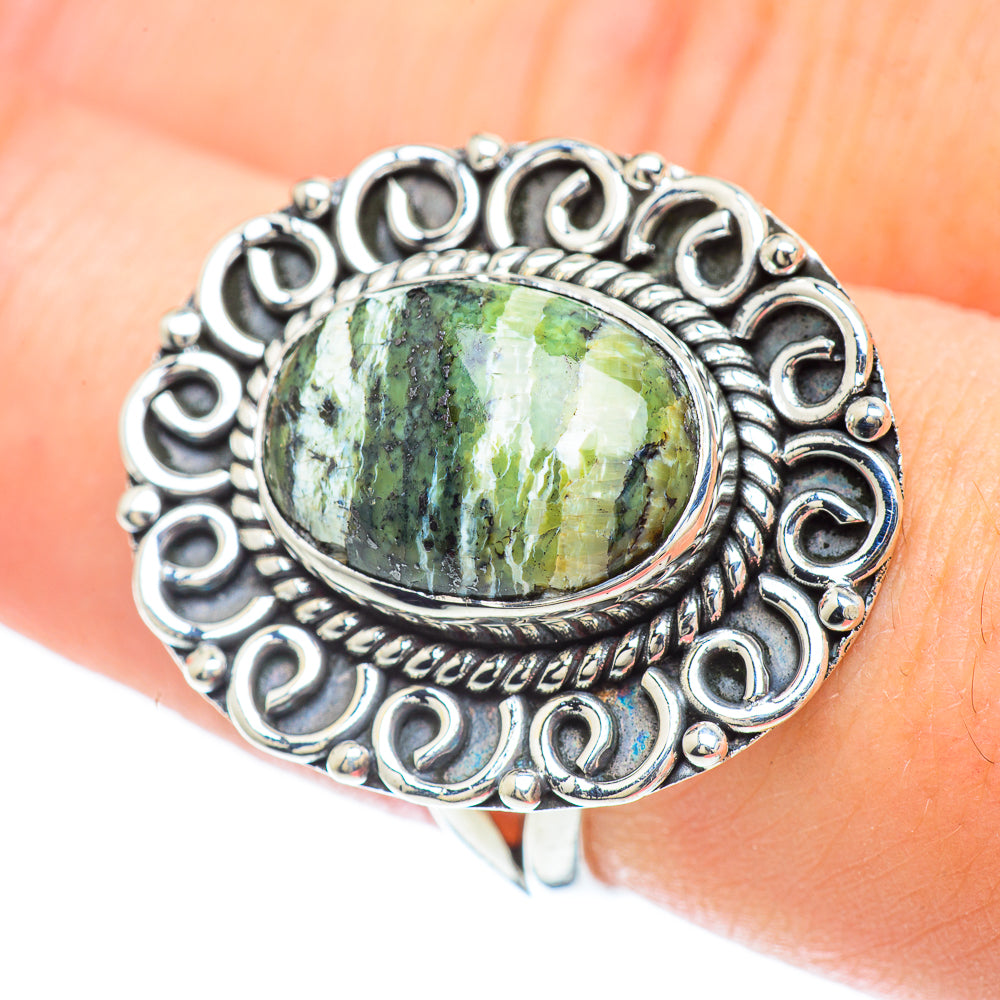 Lizard Jasper Rings handcrafted by Ana Silver Co - RING57139