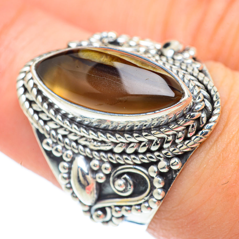 Botswana Agate Rings handcrafted by Ana Silver Co - RING57145