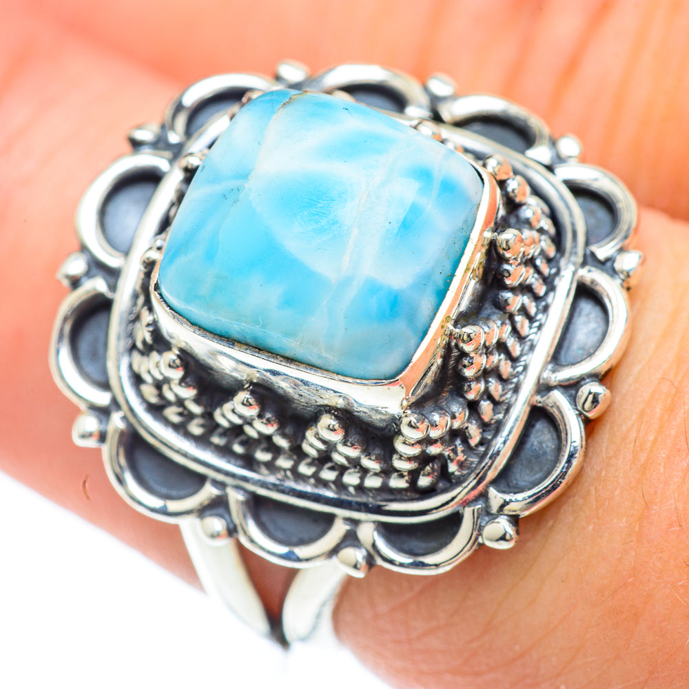 Larimar Rings handcrafted by Ana Silver Co - RING57162