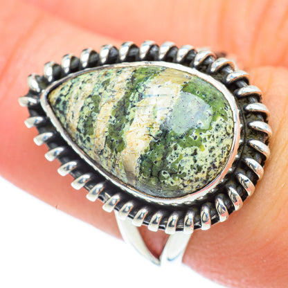 Lizard Jasper Rings handcrafted by Ana Silver Co - RING57165