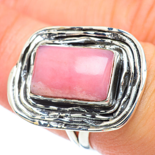 Pink Opal Rings handcrafted by Ana Silver Co - RING57173