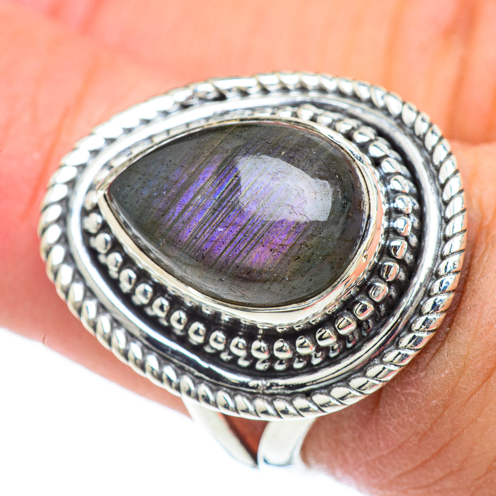 Labradorite Rings handcrafted by Ana Silver Co - RING57175