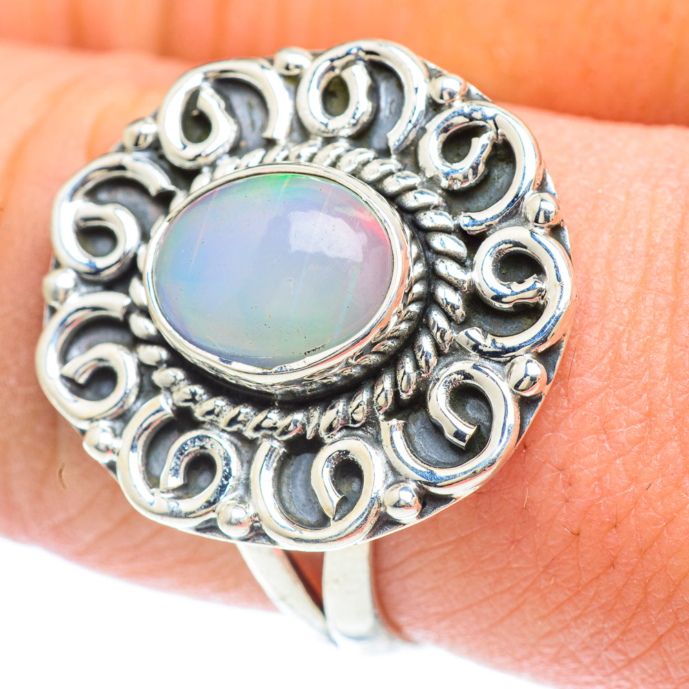 Ethiopian Opal Rings handcrafted by Ana Silver Co - RING57183