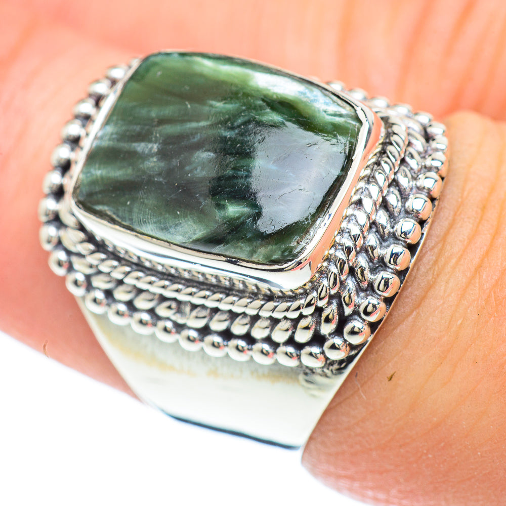 Seraphinite Rings handcrafted by Ana Silver Co - RING57190