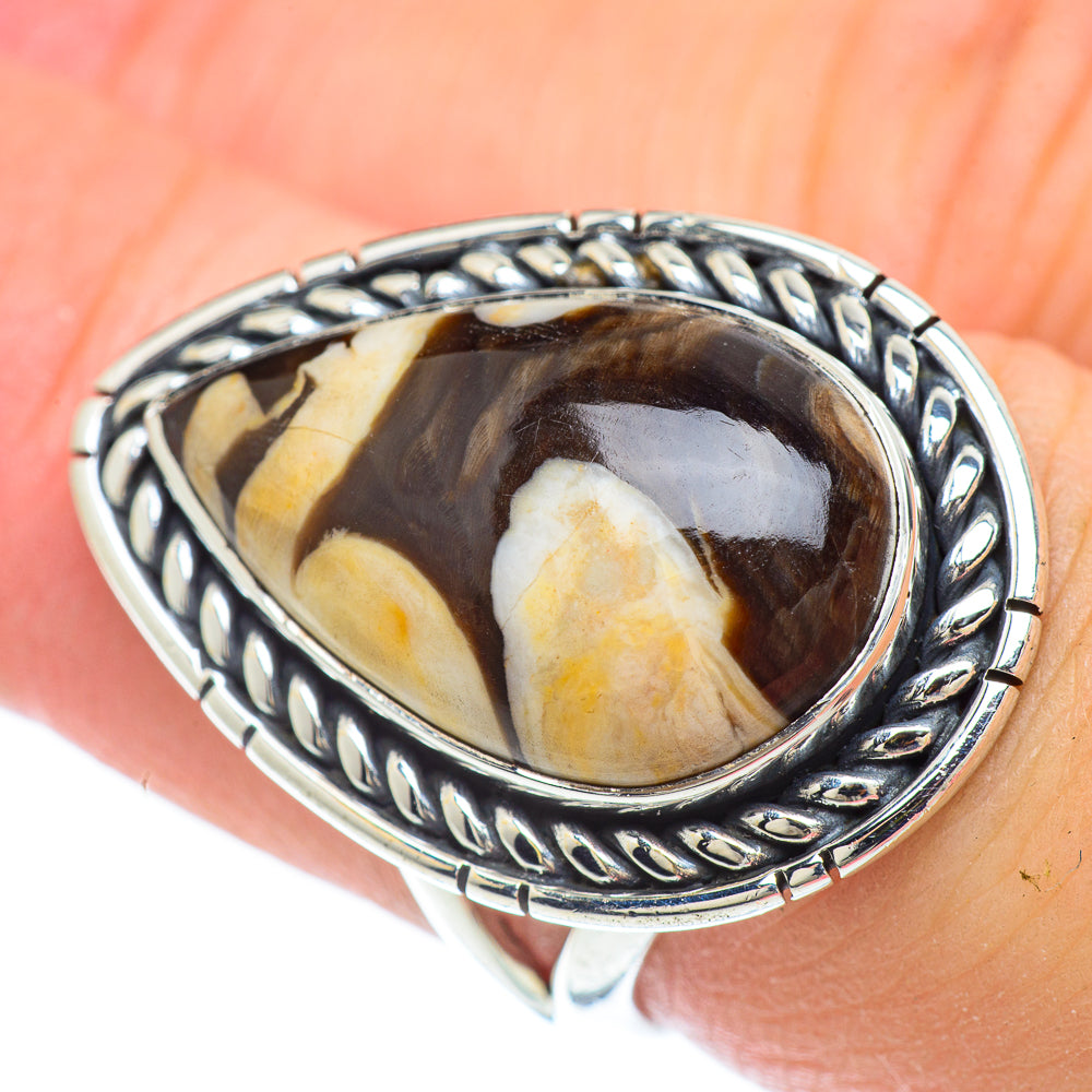 Peanut Wood Jasper Rings handcrafted by Ana Silver Co - RING57194