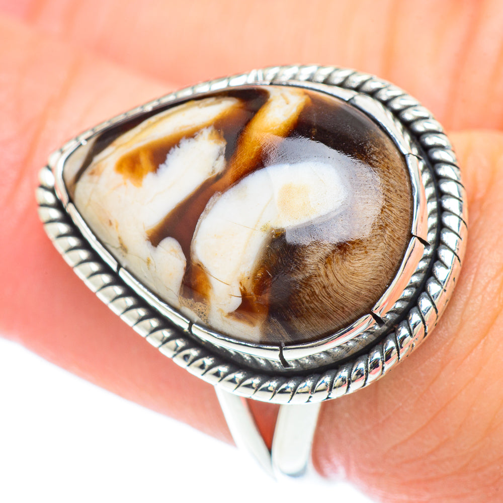 Peanut Wood Jasper Rings handcrafted by Ana Silver Co - RING57210
