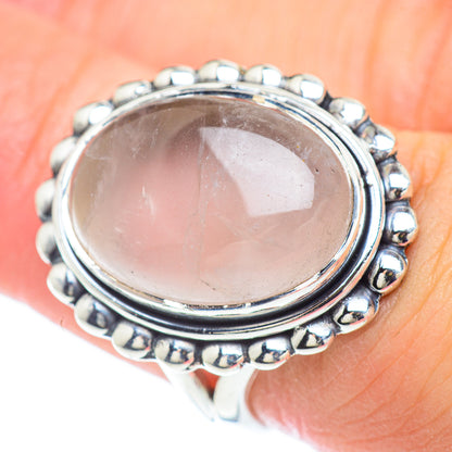 Rose Quartz Rings handcrafted by Ana Silver Co - RING57216