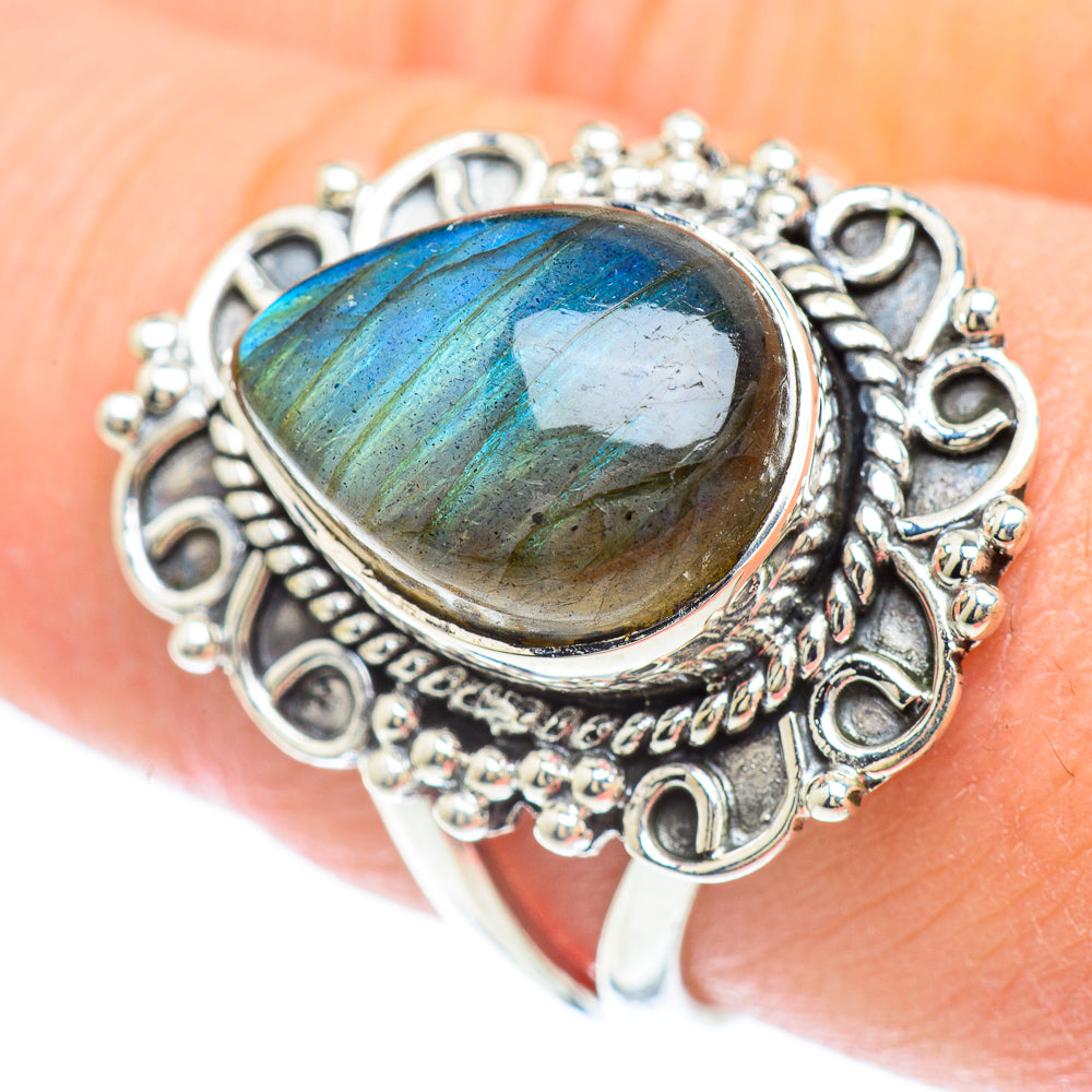 Labradorite Rings handcrafted by Ana Silver Co - RING57222