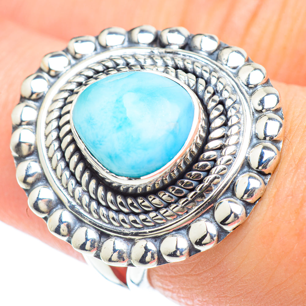 Larimar Rings handcrafted by Ana Silver Co - RING57224