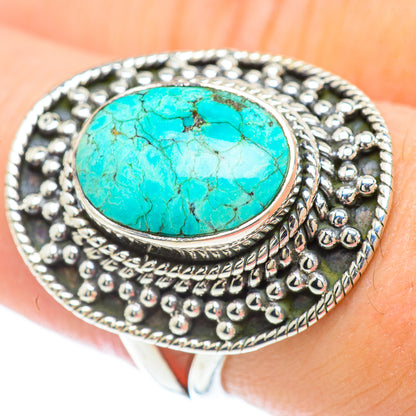 Tibetan Turquoise Rings handcrafted by Ana Silver Co - RING57225