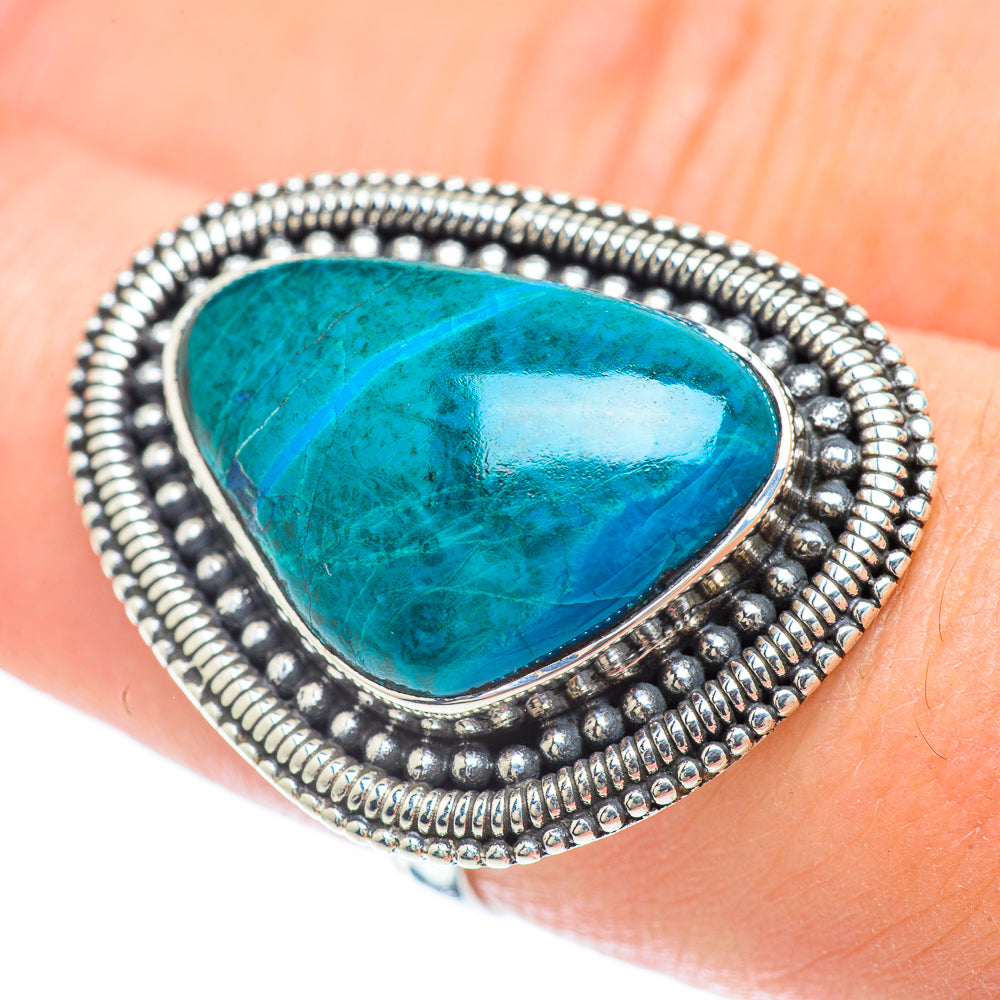 Chrysocolla Rings handcrafted by Ana Silver Co - RING57239