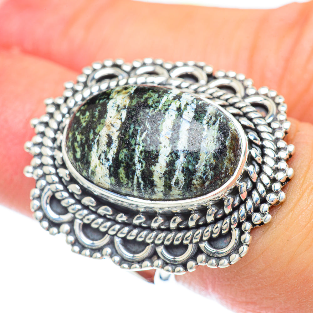 Lizard Jasper Rings handcrafted by Ana Silver Co - RING57242