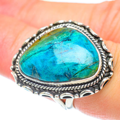 Chrysocolla Rings handcrafted by Ana Silver Co - RING57274