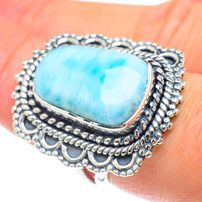 Larimar Rings handcrafted by Ana Silver Co - RING57277