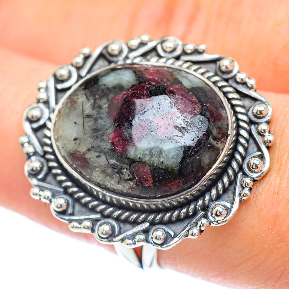 Russian Eudialyte Rings handcrafted by Ana Silver Co - RING57296