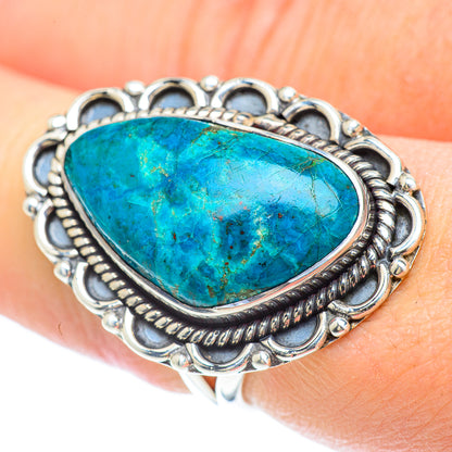 Chrysocolla Rings handcrafted by Ana Silver Co - RING57311