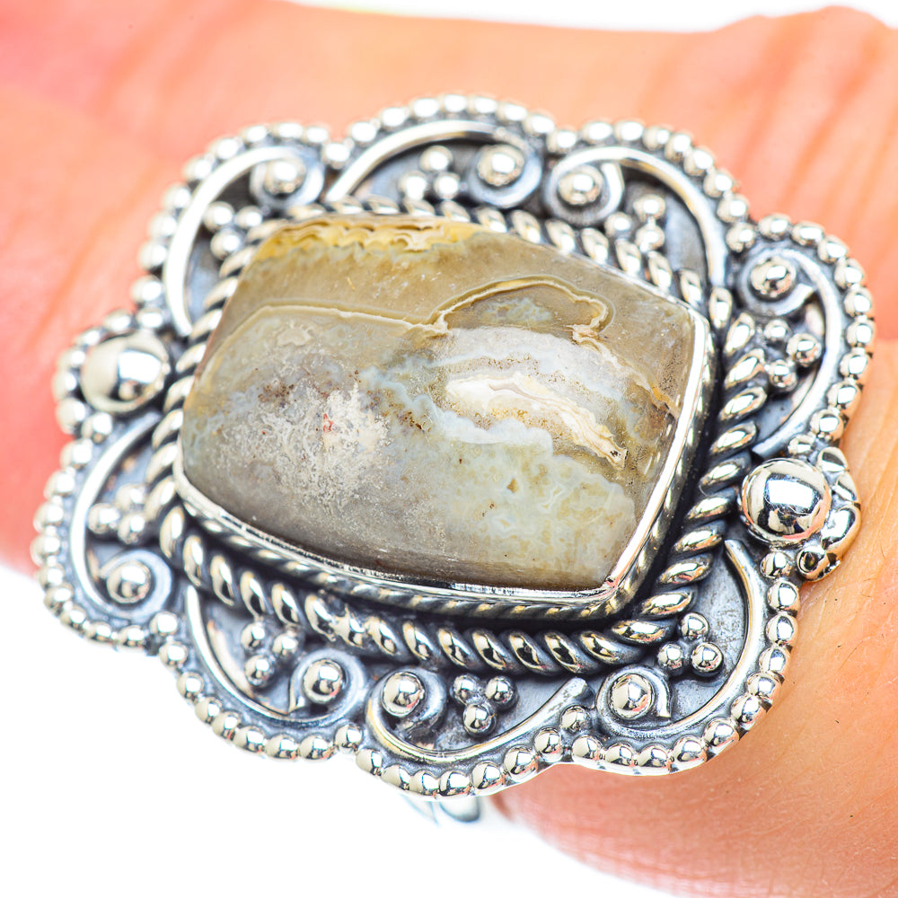 Laguna Lace Agate Rings handcrafted by Ana Silver Co - RING57317
