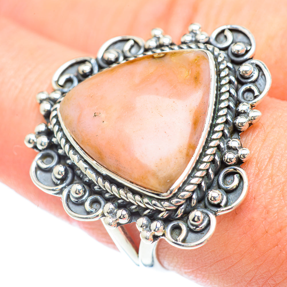 Pink Opal Rings handcrafted by Ana Silver Co - RING57324
