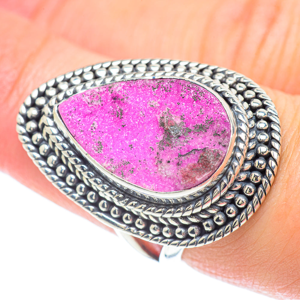 Cobalto Calcite Druzy Rings handcrafted by Ana Silver Co - RING57325