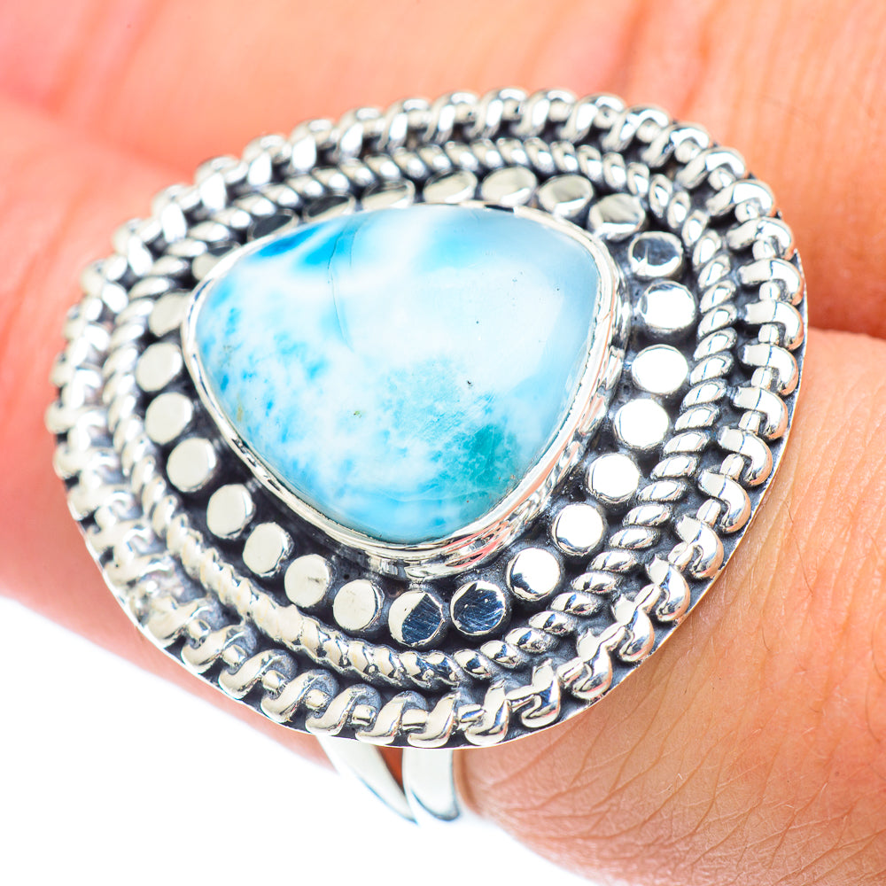 Larimar Rings handcrafted by Ana Silver Co - RING57335