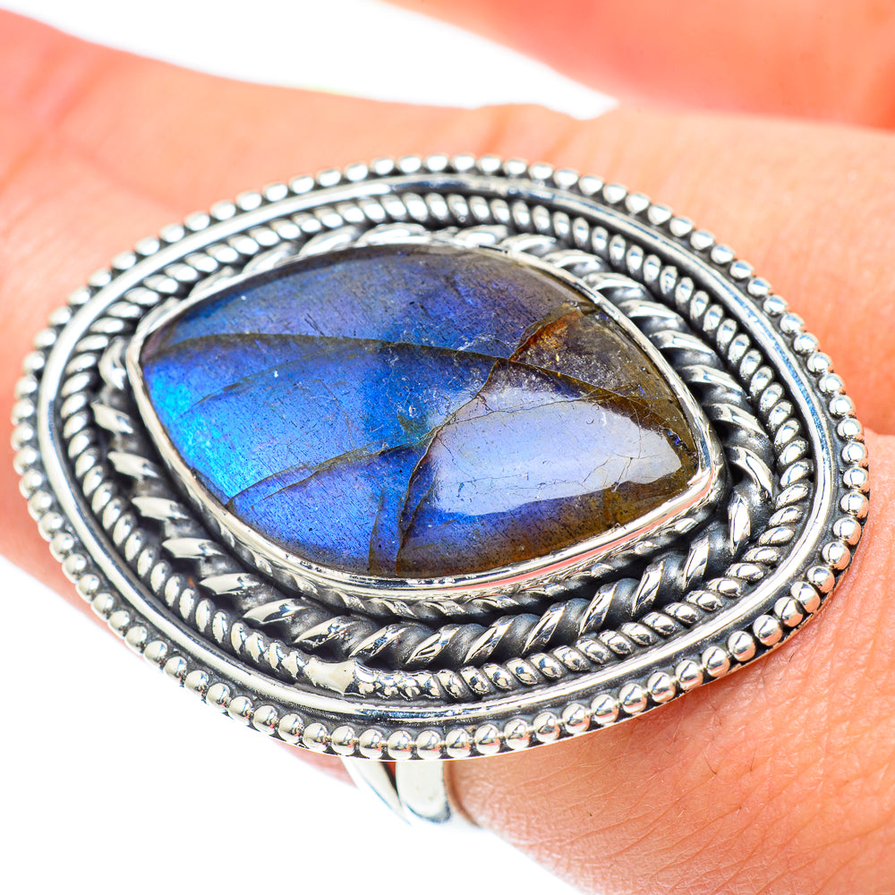 Labradorite Rings handcrafted by Ana Silver Co - RING57336