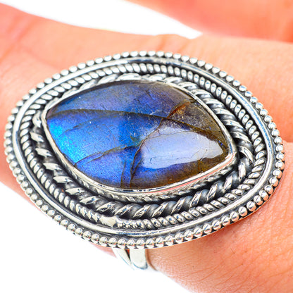 Labradorite Rings handcrafted by Ana Silver Co - RING57336
