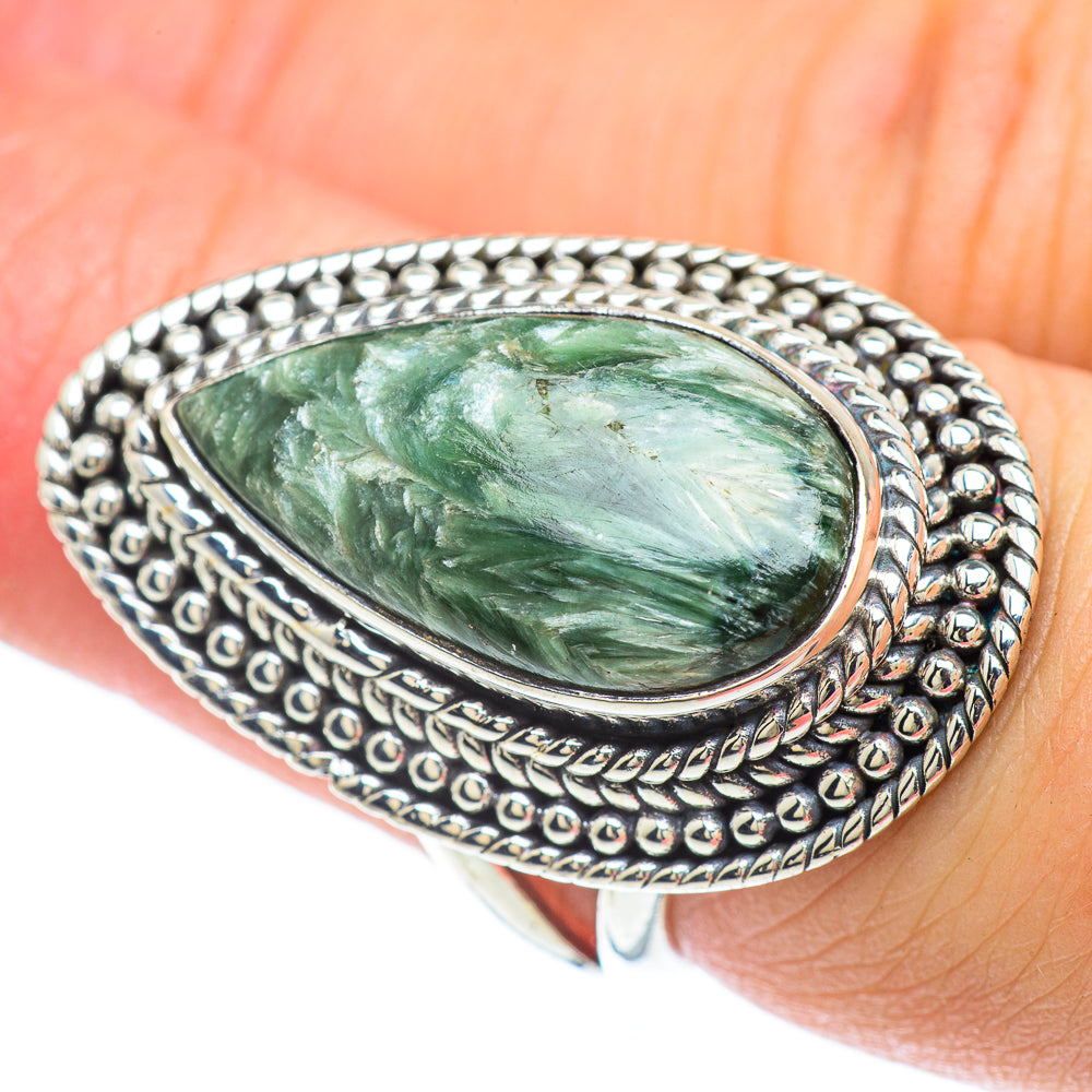 Seraphinite Rings handcrafted by Ana Silver Co - RING57345