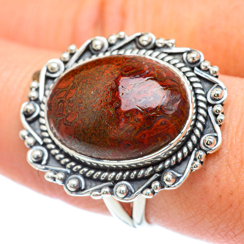Rhodochrosite Rings handcrafted by Ana Silver Co - RING57352