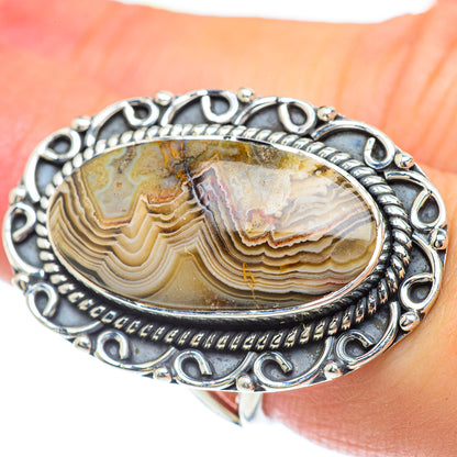 Laguna Lace Agate Rings handcrafted by Ana Silver Co - RING57374