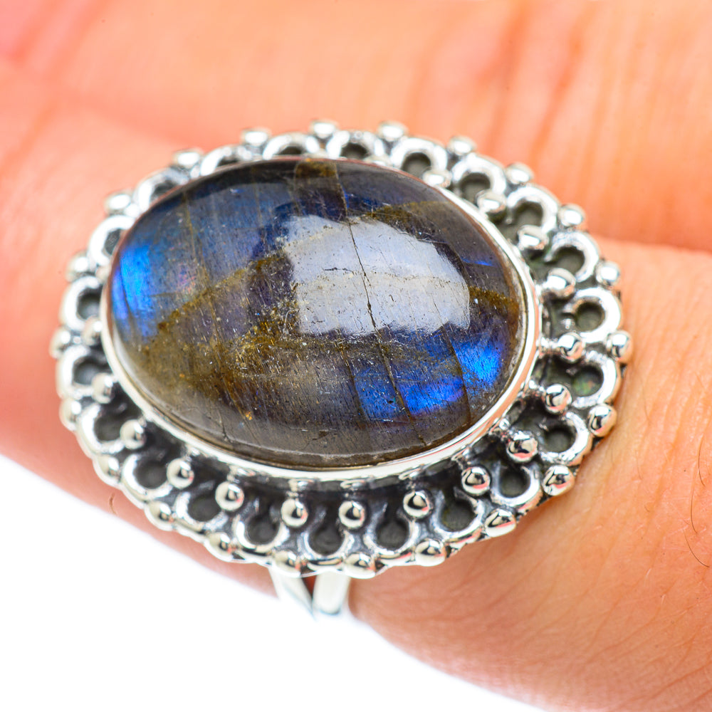 Labradorite Rings handcrafted by Ana Silver Co - RING57396