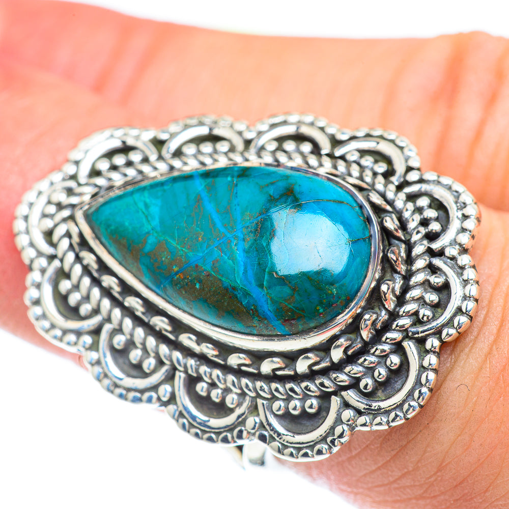 Chrysocolla Rings handcrafted by Ana Silver Co - RING57403